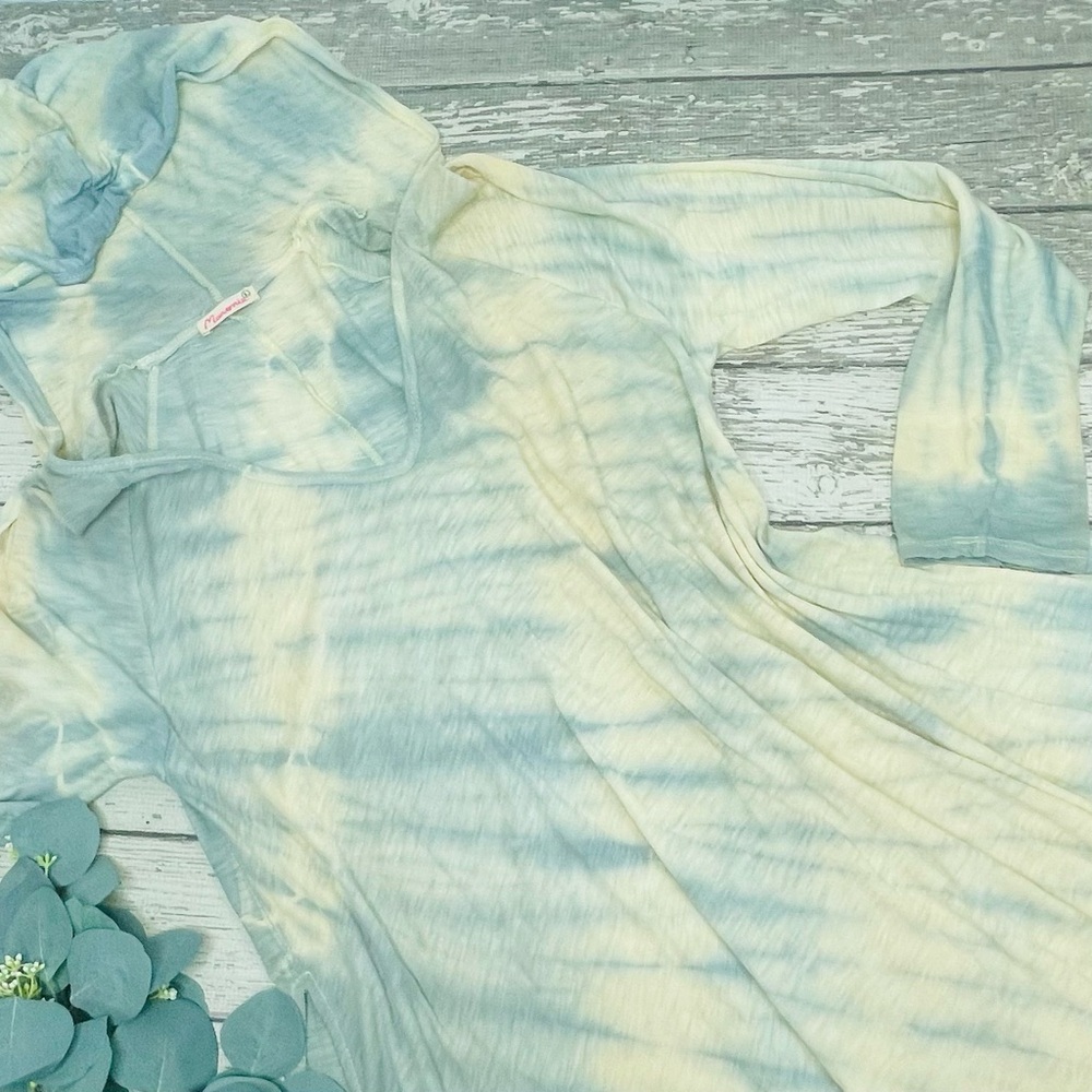 Maronie Tie Dye Long Sleeve Hoodie Tunic